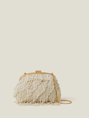 Accessorize Natural Bridal Pearl Tassel Clutch Bag - Image 2 of 4