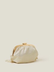 Accessorize Natural Bridal Pearl Tassel Clutch Bag - Image 3 of 4