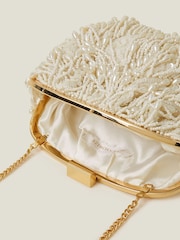 Accessorize Natural Bridal Pearl Tassel Clutch Bag - Image 4 of 4