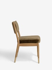Set of 2 Plush Chenille Moss Flinton Dining Chairs - Image 5 of 8