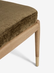 Set of 2 Plush Chenille Moss Flinton Dining Chairs - Image 7 of 8