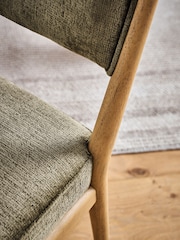 Set of 2 Plush Chenille Moss Flinton Dining Chairs - Image 8 of 8