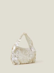 Accessorize Natural Bridal Sequin Bag - Image 3 of 4