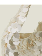 Accessorize Natural Bridal Sequin Bag - Image 4 of 4