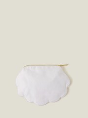 Accessorize Natural Bridal Scallop Beaded Pouch - Image 2 of 4