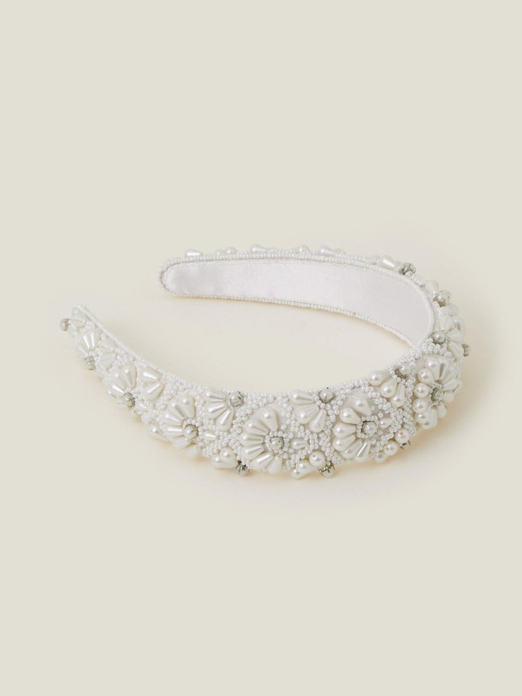 Accessorize Natural Pearl Scallop Headband - Image 1 of 2