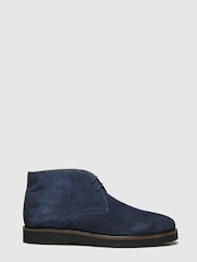 Schuh Griffin Navy Blue Chukka Boots - Image 1 of 4