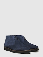 Schuh Griffin Navy Blue Chukka Boots - Image 2 of 4
