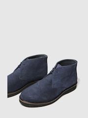 Schuh Griffin Navy Blue Chukka Boots - Image 3 of 4