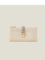 Accessorize Cream Plait Push Lock Purse - Image 1 of 3