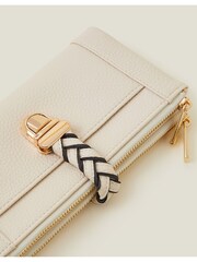 Accessorize Cream Plait Push Lock Purse - Image 3 of 3