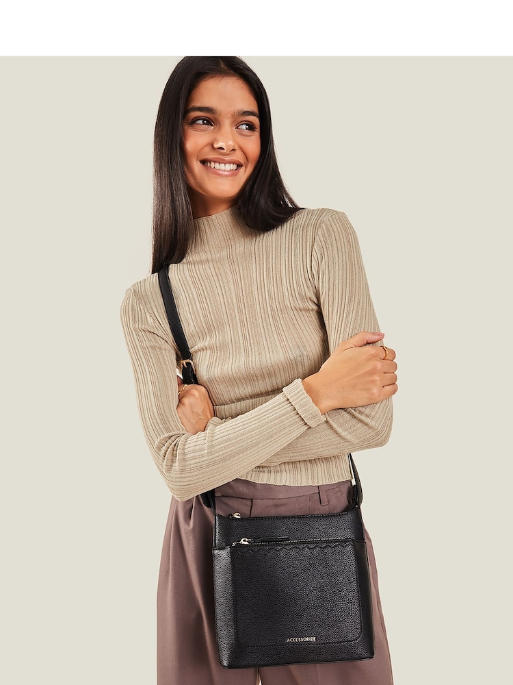 Accessorize Black Classic Messenger Bag - Image 1 of 4