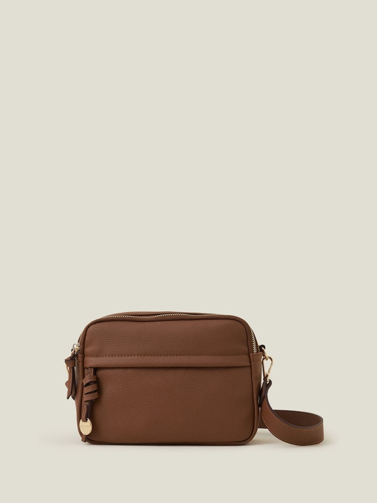 Accessorize Brown Cross-Body Camera Bag - Image 1 of 4