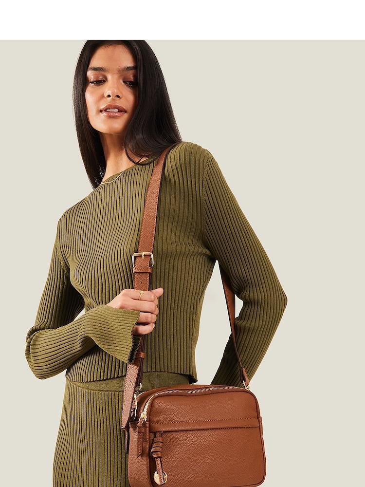Accessorize Brown Cross-Body Camera Bag - Image 4 of 4