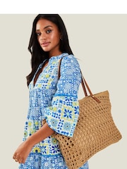 Accessorize Natural Raffia Shoulder Bag - Image 1 of 4