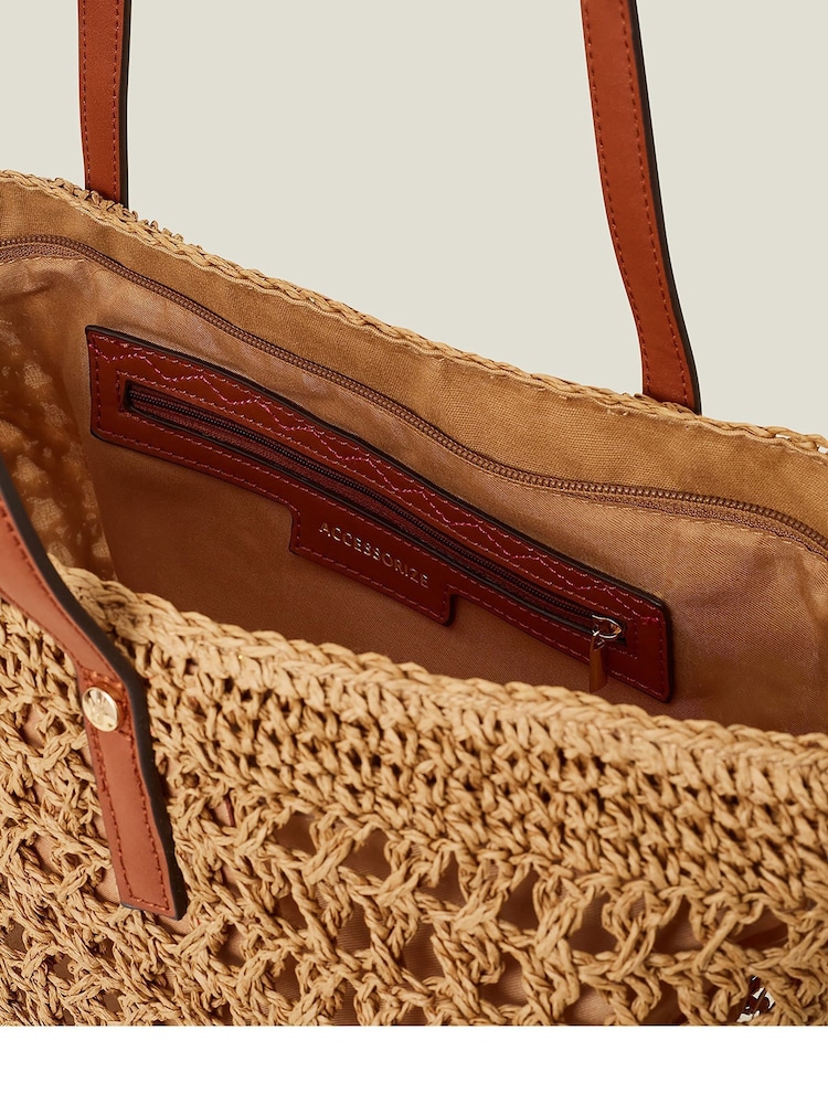 Accessorize Natural Raffia Shoulder Bag - Image 4 of 4