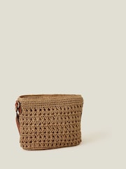 Accessorize Brown Raffia Cross-Body Bag - Image 3 of 4