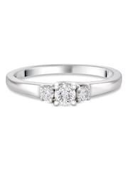 Beaverbrooks 9ct Three Stone Diamond Ring - Image 2 of 5