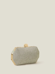 Accessorize Silver Diamanté Hardcase Clutch - Image 2 of 3