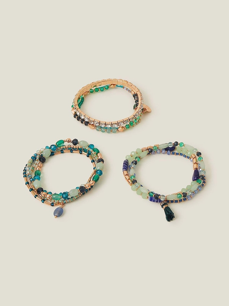 Accessorize Blue Stretch Bracelet - Image 1 of 3 Accessorize Blue Stretch Bracelet - Image 1 of 3