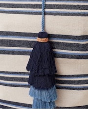 Accessorize Blue Stripe Beach Tote Bag - Image 5 of 5