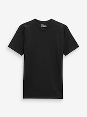 Black Regular Fit Essential V-Neck T-Shirt - Image 2 of 3