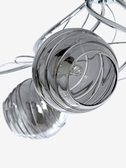 Smoke Grey Drizzle 5 Light Flush Ceiling Light - Image 5 of 6