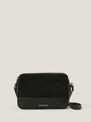 Accessorize Black Suedette Classic Cross-Body Bag - Image 2 of 4