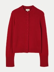 Jigsaw Red Merino Cashmere Cardigan - Image 5 of 5