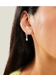 Accessorize Sterling Silver Pearl Stud and Hoop Earrings - Image 3 of 3