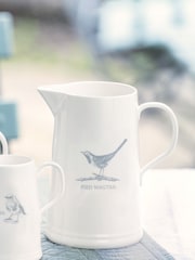 Mary Berry White Garden Pied Wagtail Large Jug - Image 1 of 4