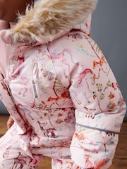 Pink Unicorn Waterproof Printed Snowsuit (3mths-7yrs) - Image 4 of 9