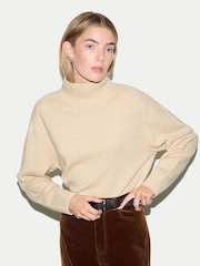 Jigsaw Cream Wool Cashmere Turtle Jumper - Image 1 of 4