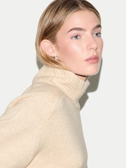 Jigsaw Cream Wool Cashmere Turtle Jumper - Image 2 of 4