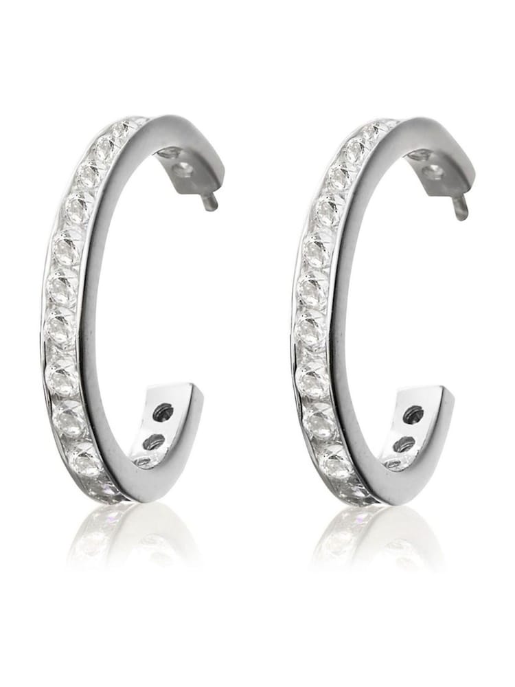 Beaverbrooks Cubic Zirconia Hoop Earrings - Image 1 of 7
