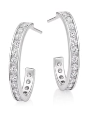 Beaverbrooks Cubic Zirconia Hoop Earrings - Image 2 of 7