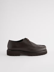 Brown EDIT Cleated Leather Apron Toe Shoes - Image 2 of 6