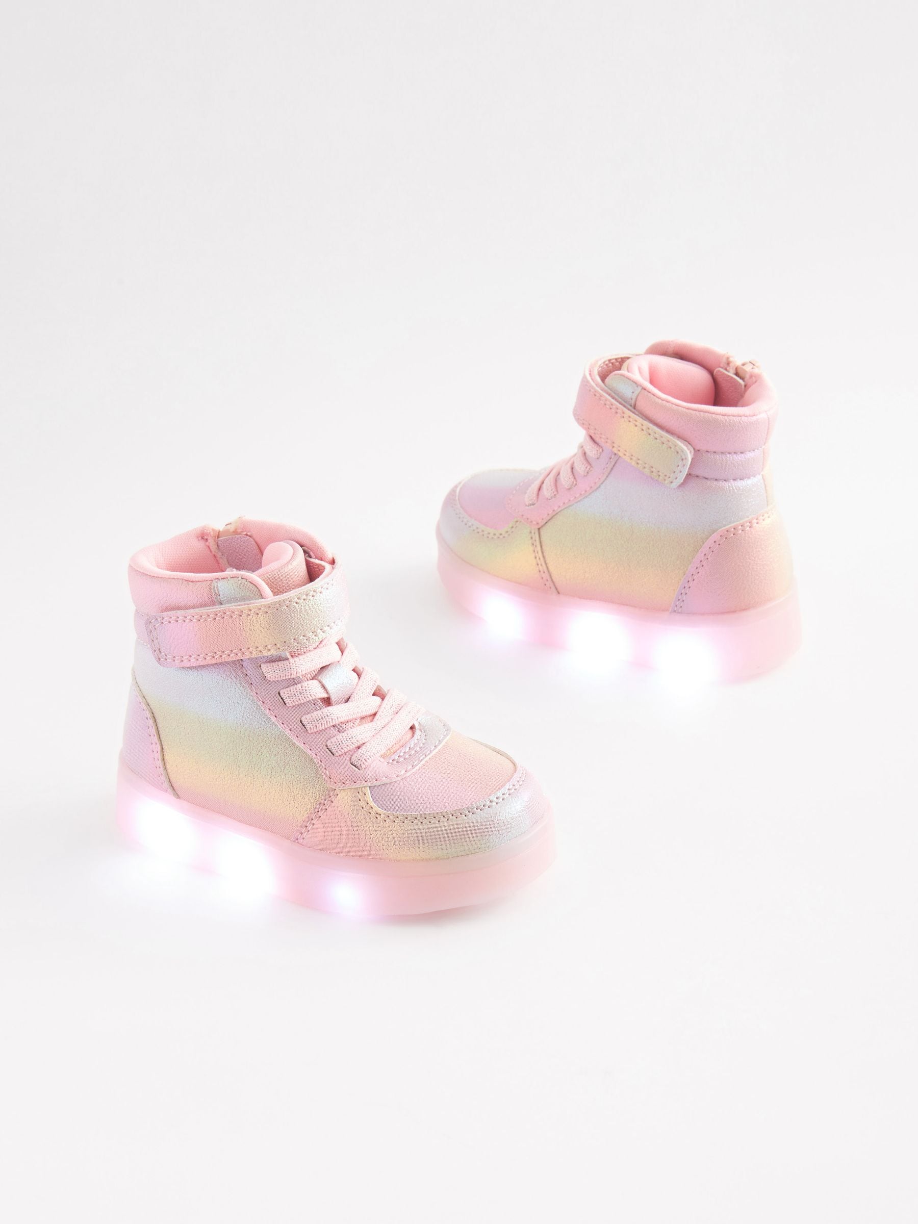 Buy Pink Rainbow Shimmer Light Up Trainers from the Next UK online shop