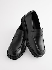 Black EDIT Chunky Leather Loafers - Image 5 of 8