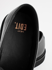 Black EDIT Chunky Leather Loafers - Image 7 of 8