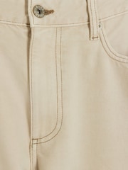 River Island Cream Petite High Rise Relaxed Straight Leg Jeans - Image 4 of 4