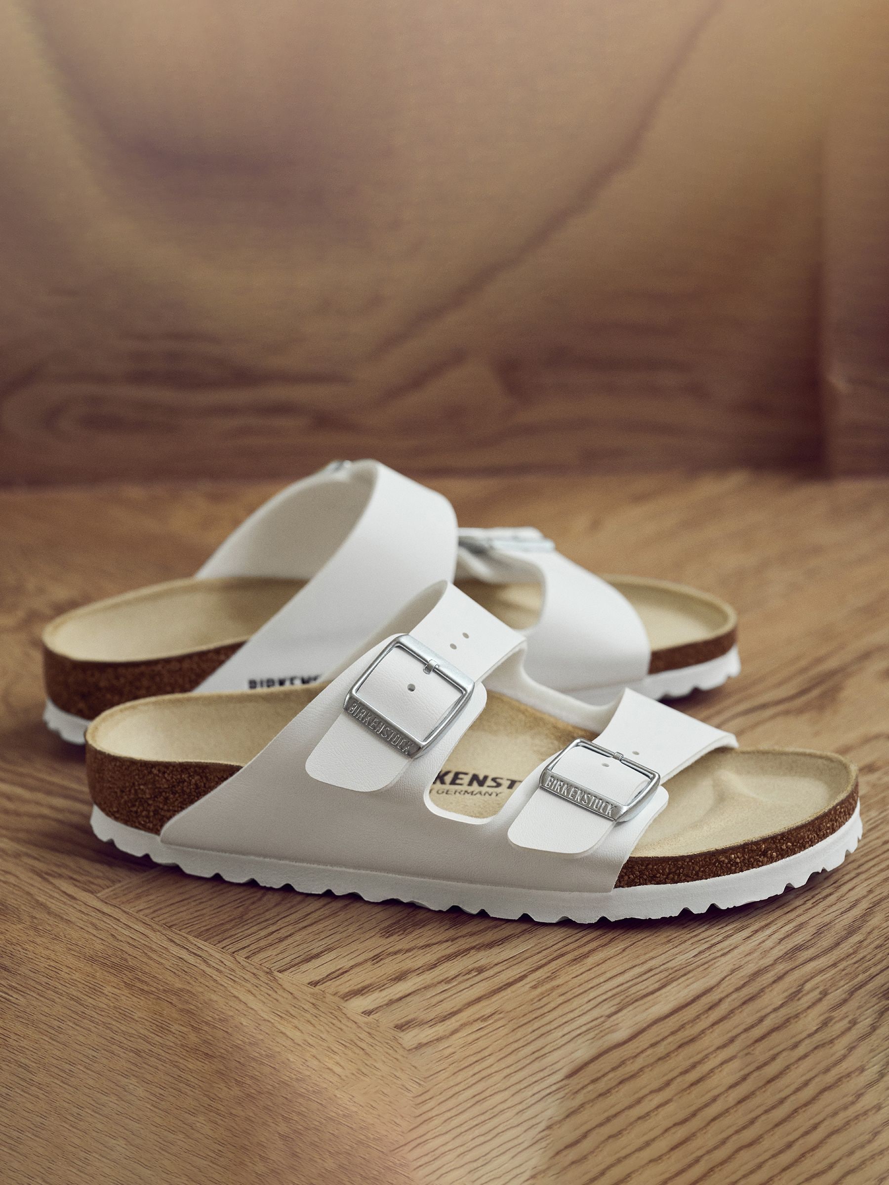 Buy Birkenstock White Arizona Birko Flor Sandals from Next Ireland