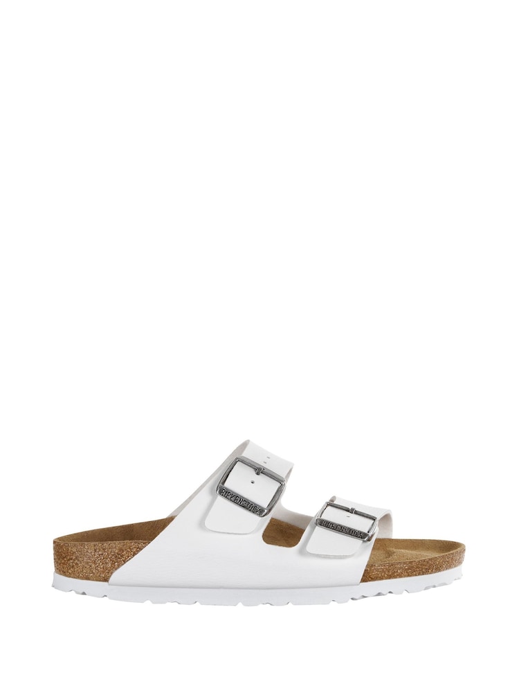Birkenstock White Arizona Birko Flor Sandals - Image 3 of 4