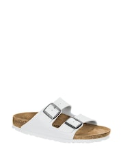 Birkenstock White Arizona Birko Flor Sandals - Image 4 of 5