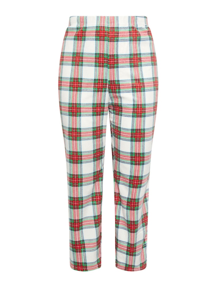Yours Curve White Fleece Pyjama Bottoms - Image 5 of 5