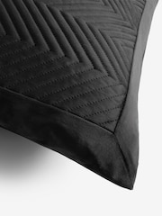 Black 59 x 59cm Madison Velvet Cushion - Image 2 of 4