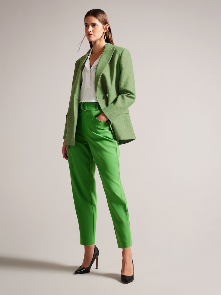Ted Baker Green Oversized Rachill Double Breasted Blazer Coat - Image 2 of 6