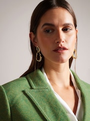 Ted Baker Green Oversized Rachill Double Breasted Blazer Coat - Image 3 of 6