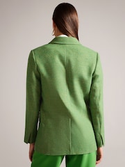 Ted Baker Green Oversized Rachill Double Breasted Blazer Coat - Image 4 of 6