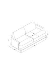 Casual Boucle Light Natural Ellison 3 Seater Sofa - Image 4 of 9